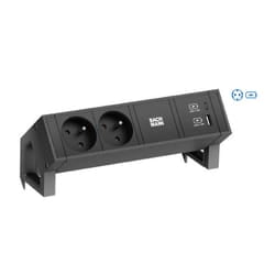 Bachmann Desk 2 prolunghe e multiple 2 presa(e) AC Interno Nero