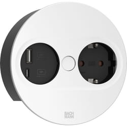 Bachmann 946.204 presa energia Type F + USB A + USB C Acciaio inox