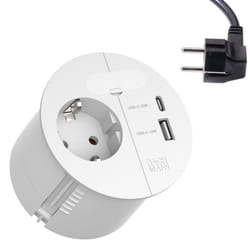 Bachmann Loop in Charge presa energia Type E + USB A + USB C Bianco