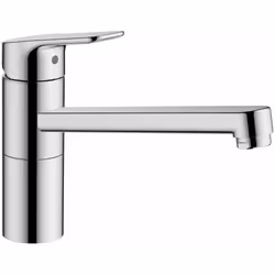 Miscelatore verticale per lavello colore: cromo comando a leva braccio di erogazione girevole cartuccia in ceramica 35 mm alt ...