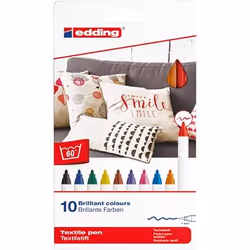 Edding 4600, Multicolore, Multicolore, 10 colori, Medio, Rotondo, 1 mm