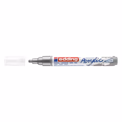 Edding 5300 acrylic marker fine, Argento, Argento, Medio, 2 mm, 3 mm, Tela, Legno