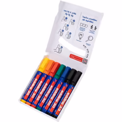 Edding Colourful Flipchart Kit marcatore permanente Combinata Nero, Blu, Verde, Arancione, Rosso, Giallo 7 pz - Vista aggiuntiva 4