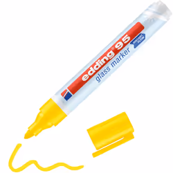 Edding 95 Glass, 1 pz, Giallo, Tipo di punta, Bianco, Giallo, Plastica, 1,5 mm