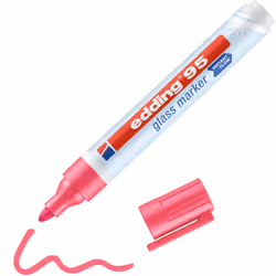 Edding 95 Glass, 1 pz, Rosa, Tipo di punta, Rosa, Bianco, Plastica, 1,5 mm
