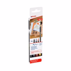 Edding 1340 marcatore Nero, Oro, Grigio 4 pz