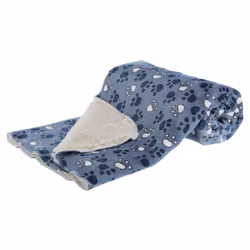 TRIXIE 37150 coperta per cani e gatti Cane Felpato Blu, Bianco