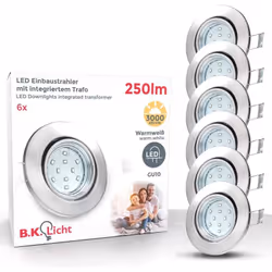 Faretti LED ad incasso orientabili La forma moderna e il look semplice rendono questi faretti adatti ad ogni arredamento. Son ...