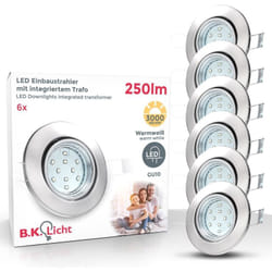 B.k.licht - Faretti led ad incasso orientabili, include lampadine GU10 da 3W, diametro foro 68mm, faretti da soffitto e per l'illuminazione da