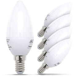 Lampadine LED luce calda, 5W (equivalente a 40W), attacco E14, confezione da 5, 470 lumen, 3000 K, luci a candela per plafoniere e lampade