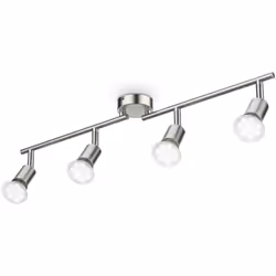 B.K.Licht I plafoniera girevole a LED I spot a soffitto a 4 lampade I incl. 4x lampadine 3 W GU10 I colore bianco caldo I 4x ...