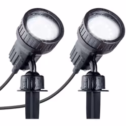 B.K.Licht Set da 2 faretti LED per esterni, luci da giardino orientabili, illuminazione da giardino con picchetto o luci da p ...