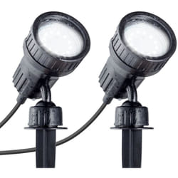 Set da 2 faretti led per esterni, luci da giardino orientabili, illuminazione da giardino con picchetto o luci da parete, colore nero, include 2