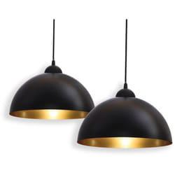 B.k.licht - Lampadari a sospensione vintage industriale, set da 2, diametro 30cm, adatti per lampadine led E27 non incluse, lampada elegante da