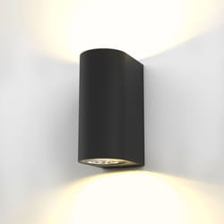 Lampada da parete led, applique per esterni, include 2 lampadine GU10 da 5W, plafoniera da parete per interni, luce calda 3000K, 800Lm, lampada a