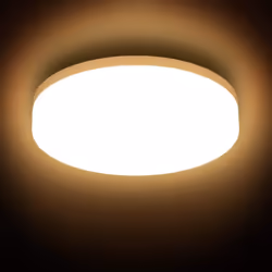 Plafoniera a LED dal design moderno e sobrio. Il design discreto della lampada da soffitto da bagno si inserisce discretament ...