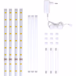 Pratico set di luci, composto da quattro strisce LED da 50 cm, che puoi attaccare per decorare il salotto piacimento Le stris ...