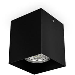 B.k.licht - Faretto da soffitto, attacco per lampadina GU10 non inclusa, Lampada da soffitto quadrata 8x8x9.5cm, metallo colore nero, Plafoniera per