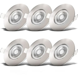 Faretti led da incasso ultrapiatti IP44, led integrati 5W, diametro foro 68mm, faretti per bagno ultrasottili da soffitto, luce calda 3000K, 460Lm,