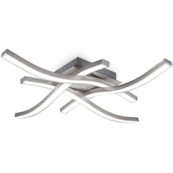 B.K.Licht Plafoniera LED, luce bianca neutra 4000K, LED integrati 17W 1.520Lm, dimensione 42,5x42,5x7cm, lampada da soffitto per salotto o cucina,