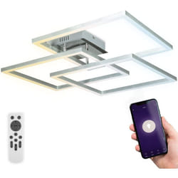 B.k.licht - Plafoniera led smart WiFi, App e telecomando, controllo vocale, dimmerabile, cct luce calda, neutra, fredda, colorata rgb, iOS & Android