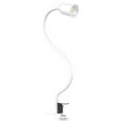 B.K.Licht Luce a morsetto LED con 5W GU10 illuminante I bianco caldo I collo d'oca flessibile I girevole I girevole I girevole I interruttore a