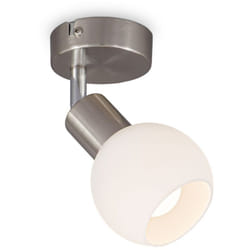 B.k.licht - spot a soffitto orientabile a led con paralume in vetro i colore della luce bianca calda i 5W i 3.000 k i E14 i 470lm i 1-flame