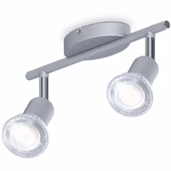 Questo faretto a LED da soffitto con ottica in titanio si inserisce con il suo design semplice in ogni soggiorno. Per camera  ...
