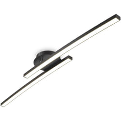B.k.licht - Plafoniera led, luce calda 3000K, led integrati 1100Lm, 12W, 1 braccio ruotabile, lunga 57.5cm, Lampada da soffitto per entrata,