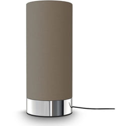 B.k.licht - i lampada da tavolo in tessuto Talpa i funzione touch i funzione touch i 3 volte dimmerabile i E14 i base cromata i senza lampadina