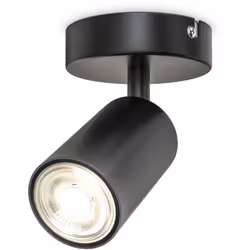 La plafoniera con 1 punto luce in metallo nero opaco può essere inserita in soggiorno, entrata, cameretta dei bambini. Il far ...