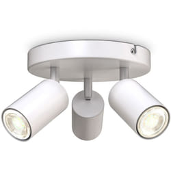 B.k.licht - i lampada spot a 3 fiamme rotonda i girevole i girevole i girevole i GU10 i bianco opaco i senza lampadina