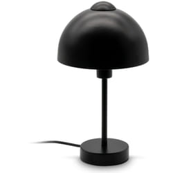 B.k.licht - Lampada comodino, attacco per lampadina E14 max. 25 w non inclusa, altezza 32cm, lampada da tavolo con interruttore sul cavo, nero opaco