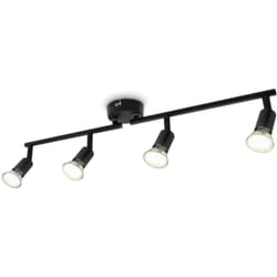 B.k.licht - Plafoniera led, nero opaco, 4xLED/GU10/2,9W