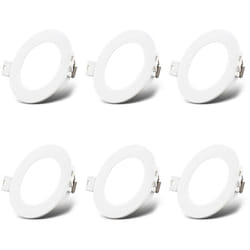 B.k.licht - Set di 6 faretti da incasso led 230V piatti, luce bianca neutra, 3W 330lm ciascuno, faretto led, faretti da soffitto, faretti led 230V,
