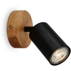 B.k.licht - Lampada da letto a led Interruttore on/off flessibile GU10 5 w nero metallo Briloner