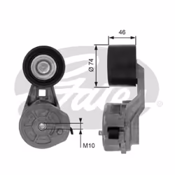Diametro esterno [mm]: 74. Indice: GATT38602. Larghezza [mm]: 46,5. Numero del Produttore: T38602. Produttore: GATES. Superfi ...