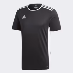 Adidas Entrada 18 Jersey, Maglietta, Adulto, Maschio, Nero, White, Monocromatico