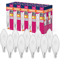 Osram - Valore a stella a led Classica lampada led B60 per base E14, forma delle candele, fr, 806 lm, bianco caldo, 2700k, sostituzione per lampadine