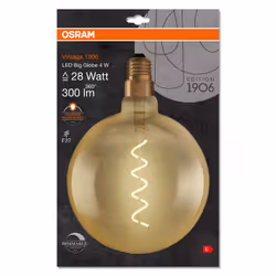Osram Vintage 1906 lampada LED Luce comfort calda 2000 K 4 W E27 G - Vista aggiuntiva 5