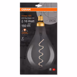 Osram Vintage 1906 lampada LED Luce comfort calda 1800 K 5 W E27 G - Vista aggiuntiva 4