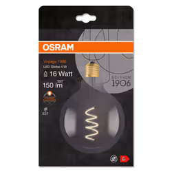 Osram Vintage 1906 lampada LED Luce comfort calda 1800 K 5 W E27 G - Vista aggiuntiva 5