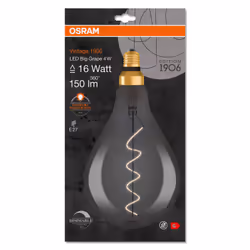 Osram Vintage 1906 lampada LED Luce comfort calda 1800 K 5 W E27 G - Vista aggiuntiva 5