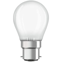 Lampadina, Attacco: E27, Bianca Calda, 2700 k, 4 w, Equivalenti a 40 w, Opaco, led Retrofit Classic p B22d, B22d-Base, Confezione Singola - Osram