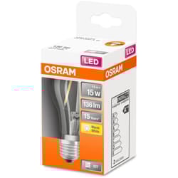 Osram - led Star lampada led a filamento chiaro, base E27, bianco caldo (2700K), forma di lampadina, sostituisce lampadine convenzionali da 15W,