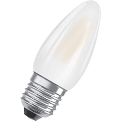 Led Star Classic nella classica forma mini candela, bianca, luce bianca calda (2700 k) da 5,5 w / 806 lm, realizzata in vetro smerigliato senza