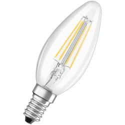 Dimmbare led - Lampen, klassische Kolbenform, 60 Watts Ersatz, E14, B-shape, 2700 Kelvin, Warm weiß, Klares Glas, single Pack - Osram