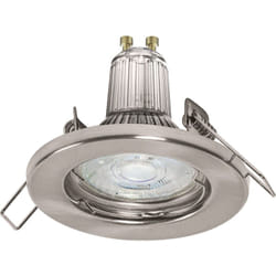 Ledvance - Spot Einbauleuchten im 5er-Pack, inkl. 5x GU10-OSRAM Leuchtmittel (5x 2.6W), gebürstetes Nickel, metallisches Gehäuse, IP20-Schutz