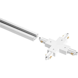 LEDVANCE TRACKLIGHT connettore a croce opzionale, bianco, per il collegamento di quattro binari di alimentazione che si incontrano, design moderno in