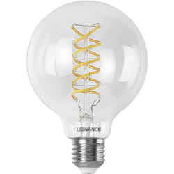 LEDVANCE SMART+ WIFI LED-Lampe, Weißglas, 8W, 806lm, Kugel-Form mit 95mm Durchmesser & E27-Sockel, regulierbares Weißlicht (2700-6500K), dimmbar,